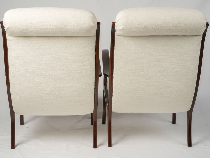 Stylish, mid-century, modern, Italian, armchairs