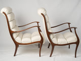 Classic, reupholstered, Italian, armchairs