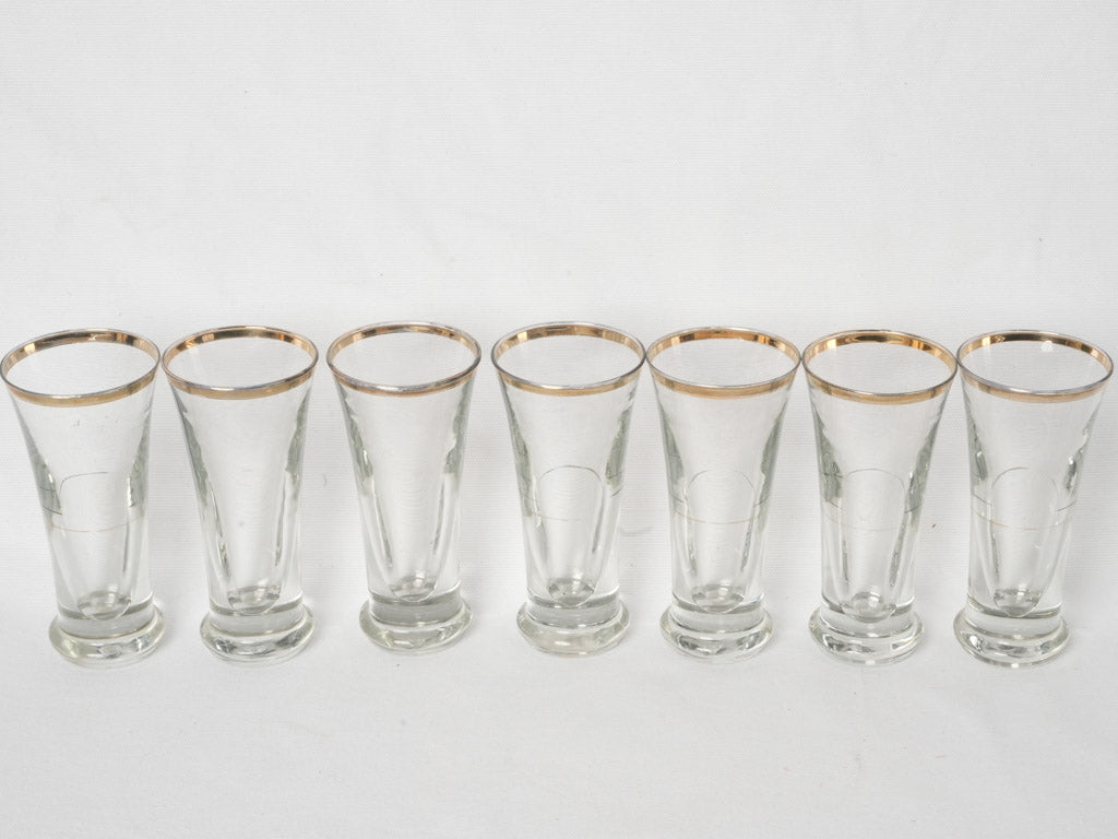 Classic heavy molded glass stemware