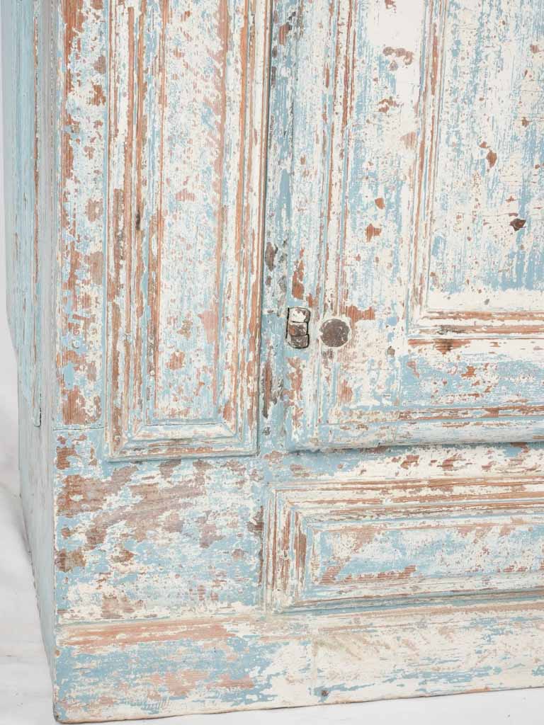 Rustic blue painted credenza