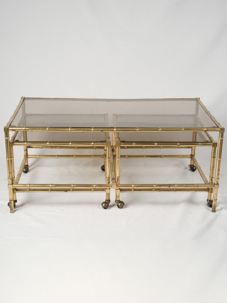 Sophisticated, timeless faux bamboo nesting tables