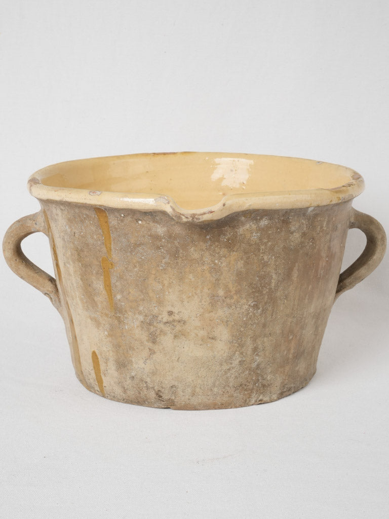 Rare 19th Century Yellow Glazed Basin