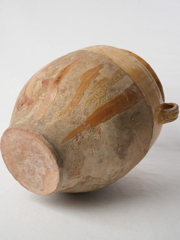 Textured aged terracotta confit pot  