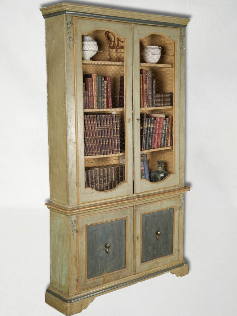 Exquisite 18th-Century Italian Green Hutch