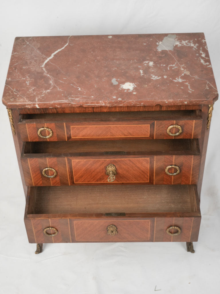 Intricate geometric wood commode  