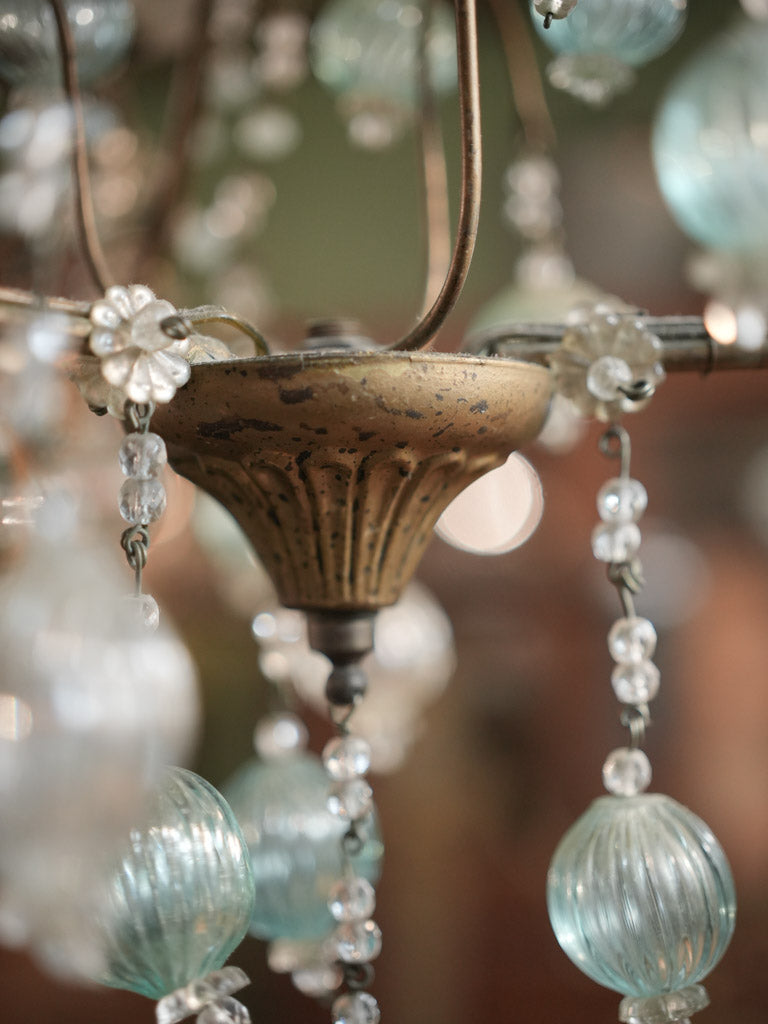 Ornate gilded bronze pendant light