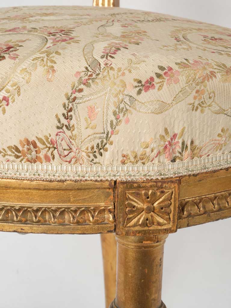 Intricate Gilded wood accent chair