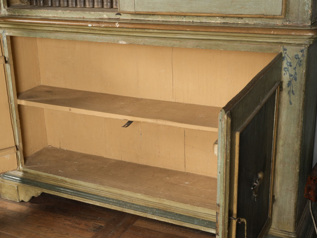 Charming Green Wire-Front Hutch