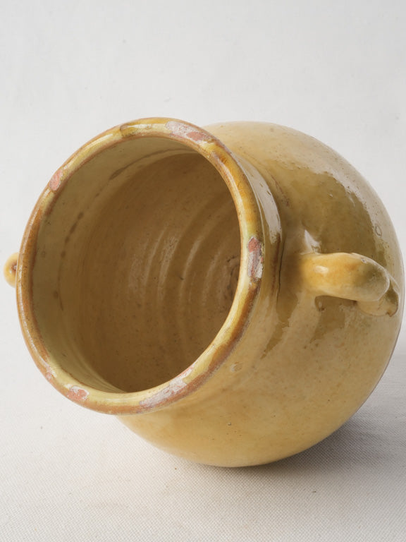 Small Cévennes yellow ceramic pot