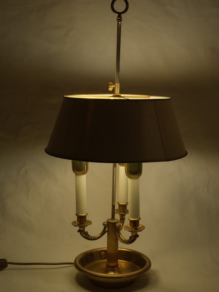 Adjustable cream tole library desk lamp