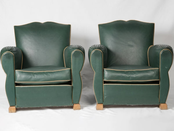 Timeless 1950s mustache-back club chairs