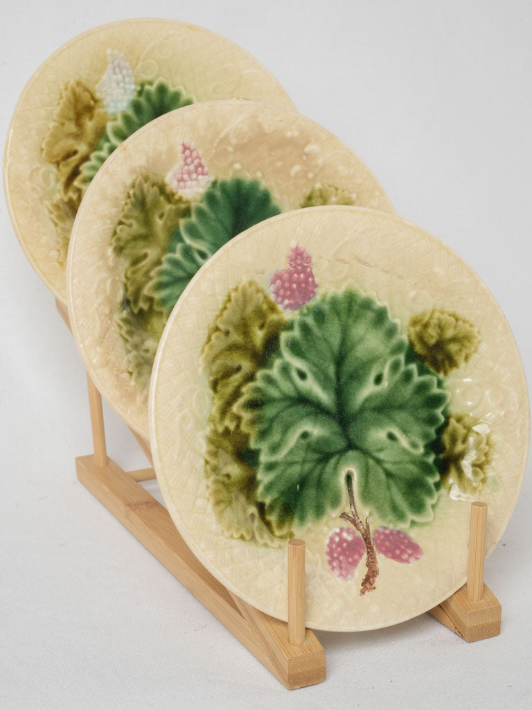 Charming Vintage Grape Leaf Plates