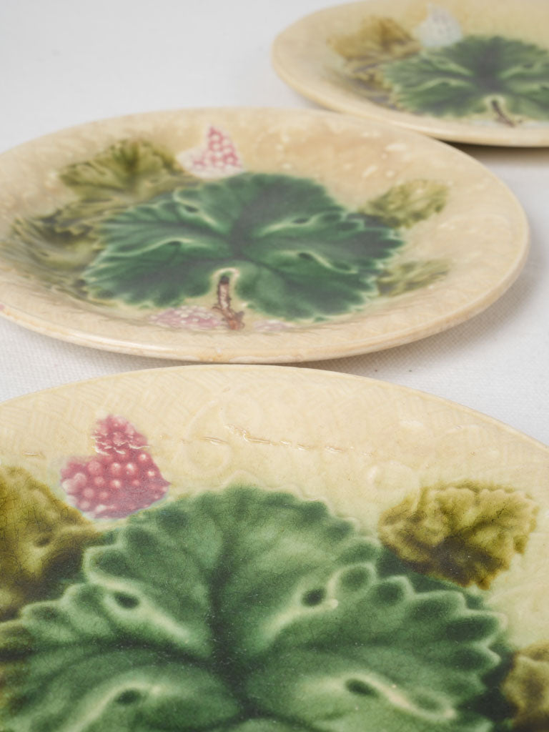 Unique Antique Grape Pattern Plates