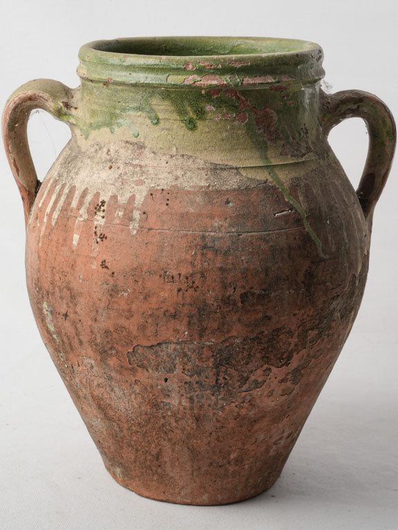 Rustic terracotta pottery jar