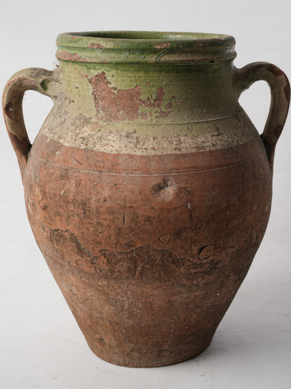 Elegant aged earthenware jar