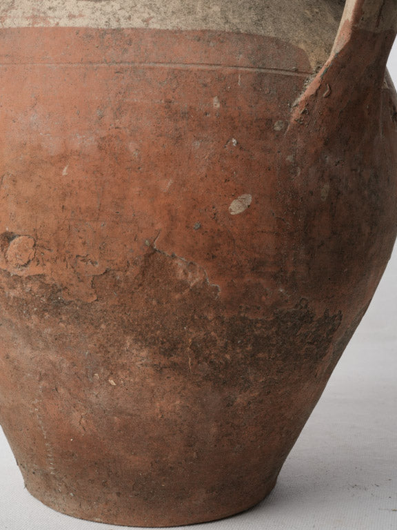 Richly-toned glazed ceramic pot