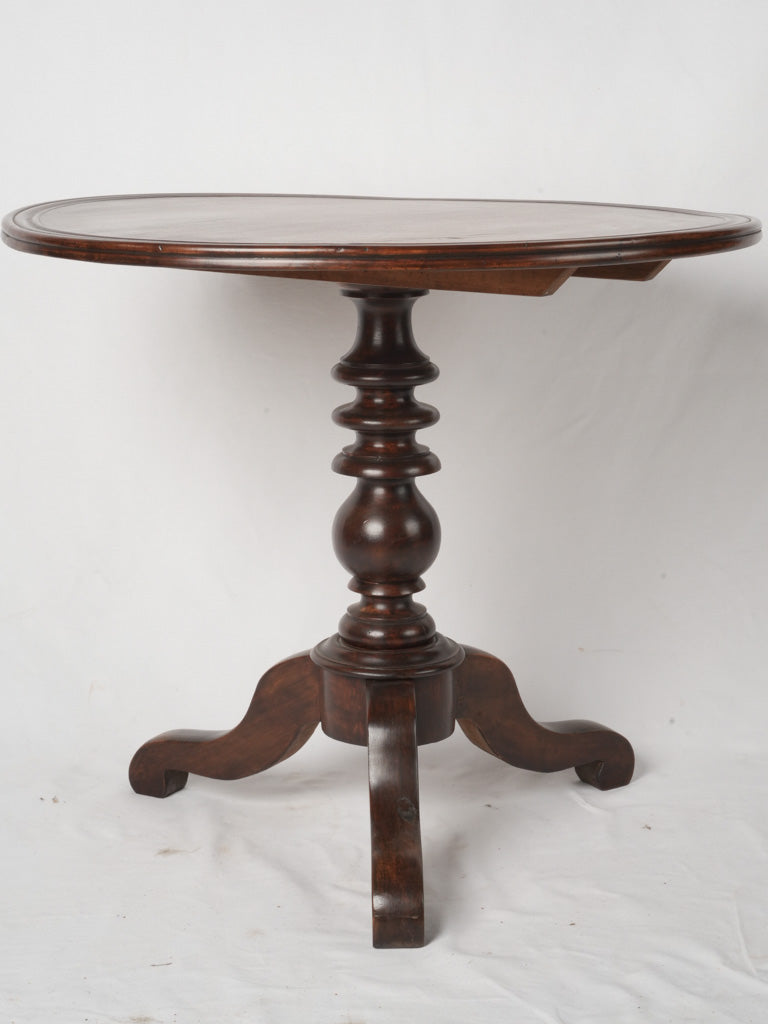 Vintage French walnut bistro table