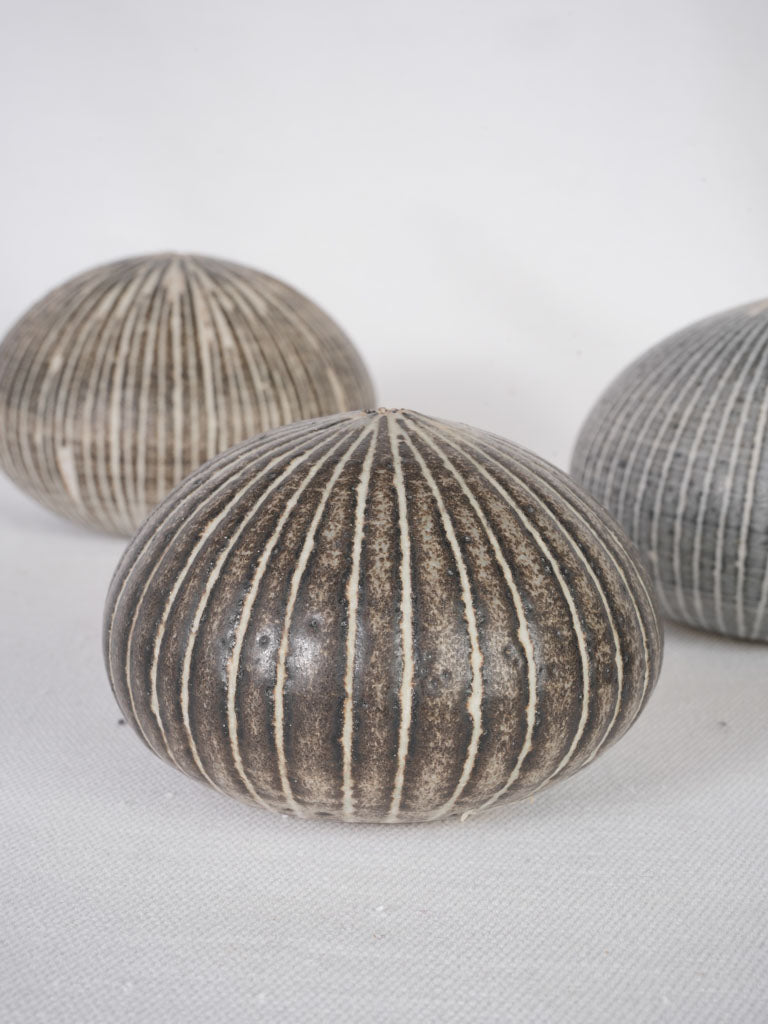 Vintage French ceramic urchin vases