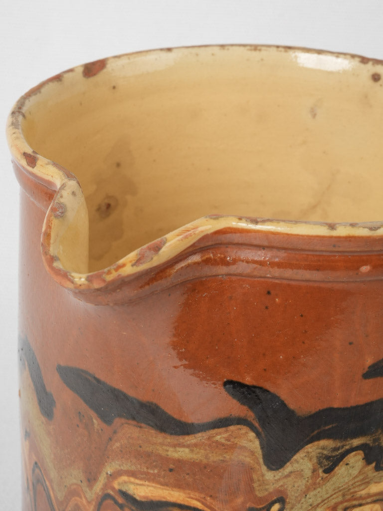 Aged Slipware Water Pitcher