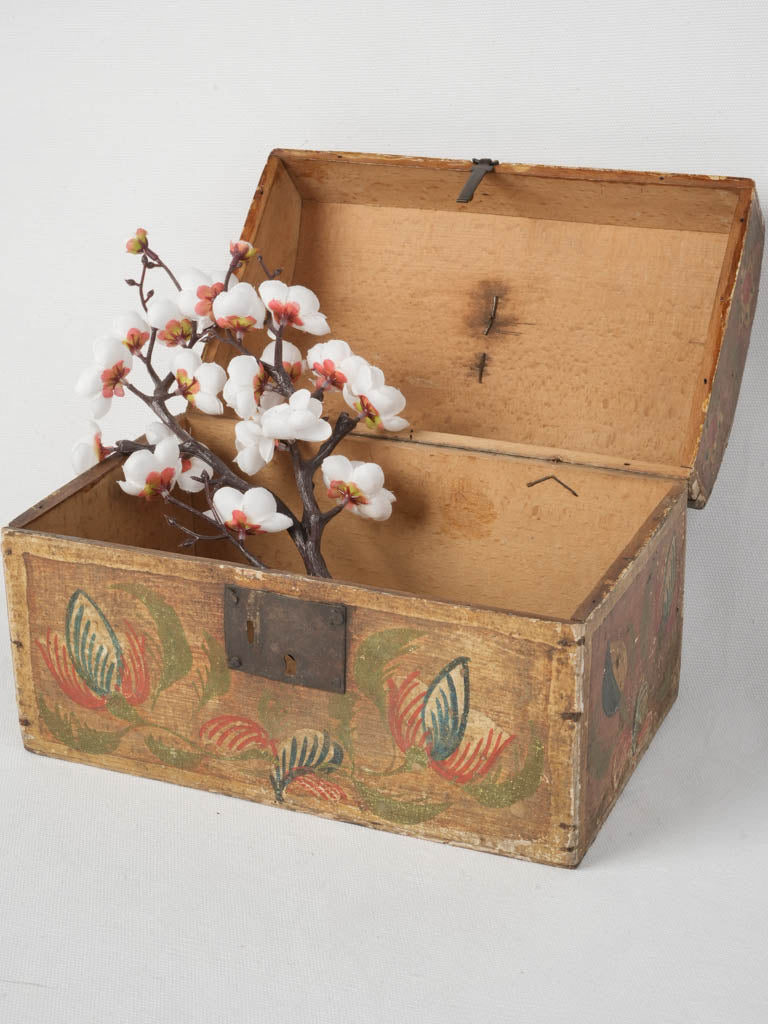 Rustic 18th-century floral wedding chest