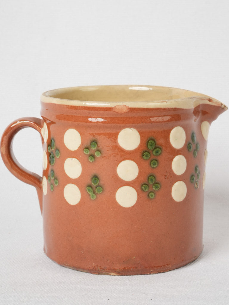 Vintage spotted ceramic creamer Savoie