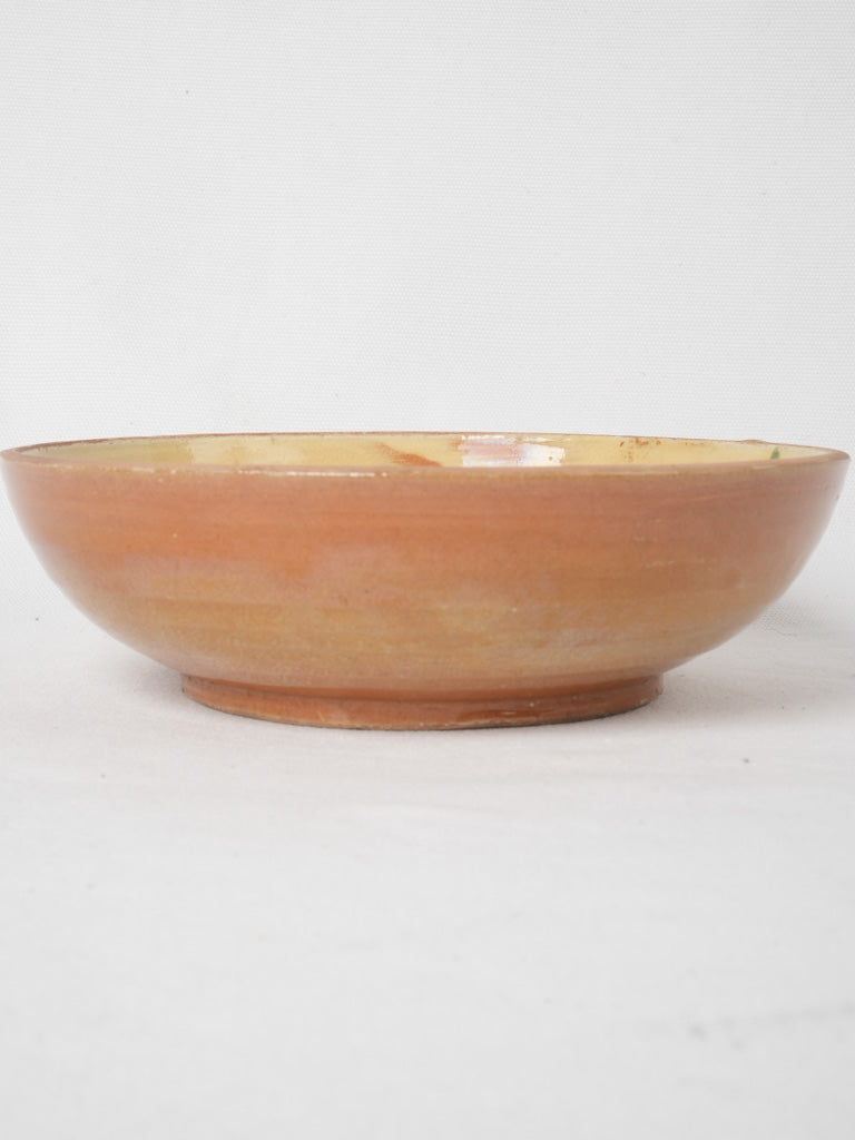 Charming ocher and brown glazed bowl