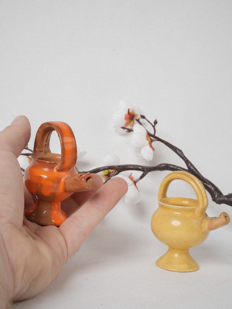 Delicate ceramic bird-shaped water whistles