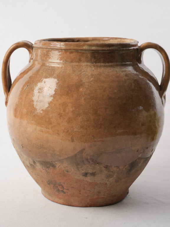 Rustic sienna glazed pot