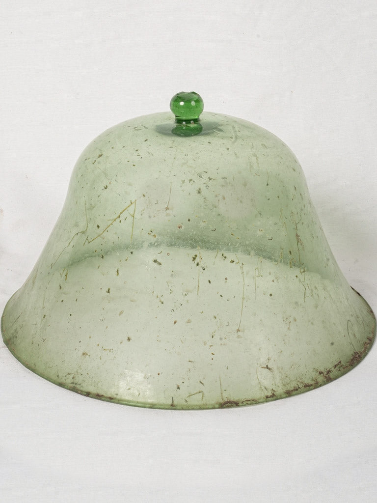 Antique French glass melon cloche