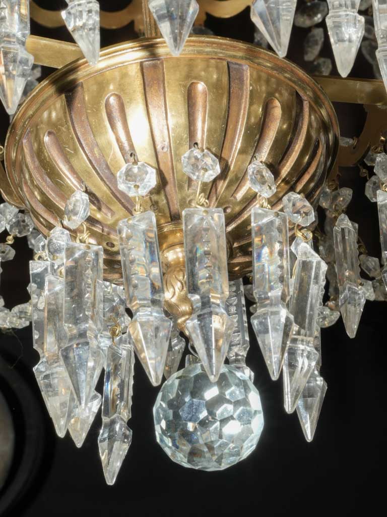 Graceful cut crystal chandelier