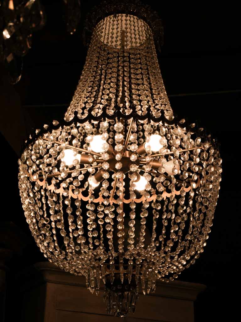 Early 20th-century crystal chandelier