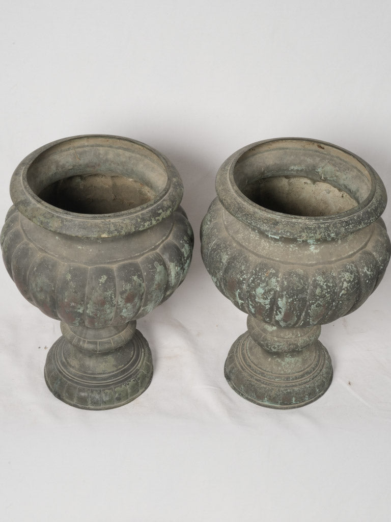 Elegant antique shrub landscape urns