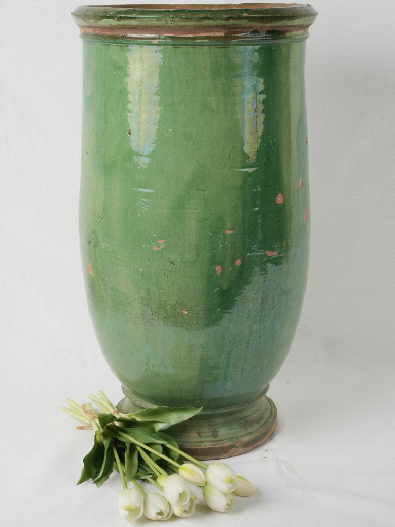 Historical, Tournac, Green-glazed, Olivette jar