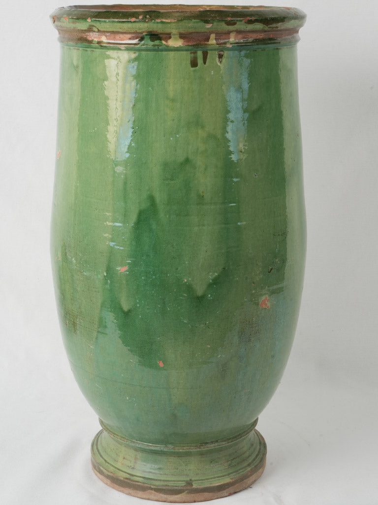 Rustic, Provençal, Large, Green glazed jar