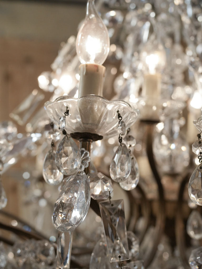 Regal crystal-decorated lighting