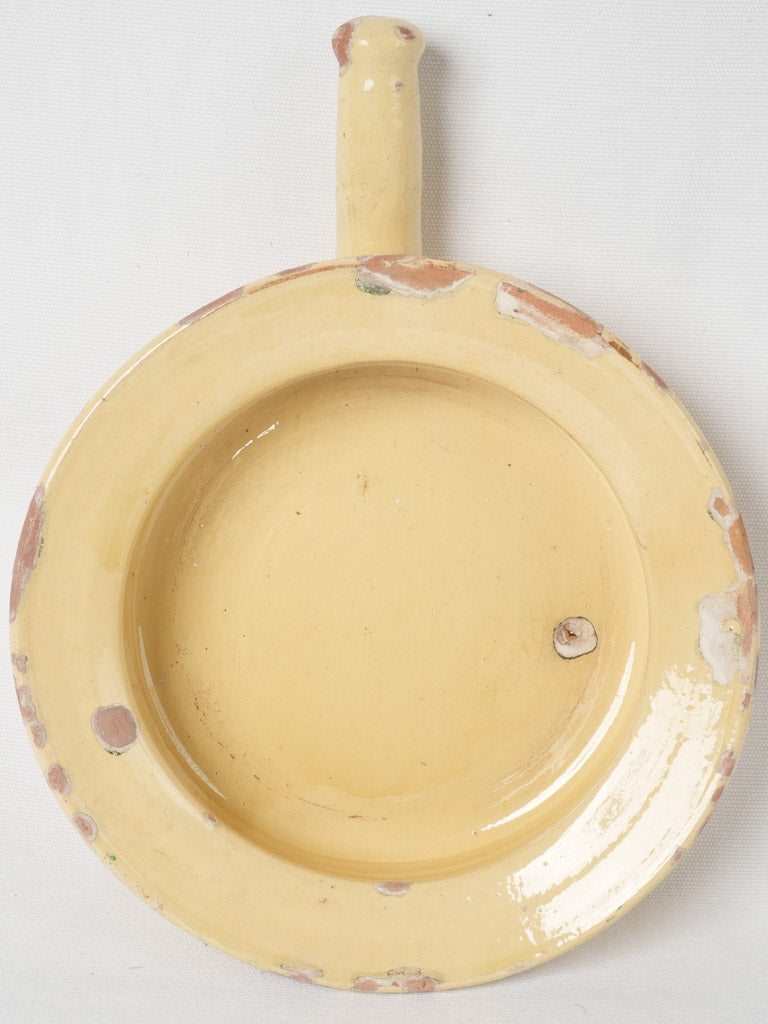 Nineteenth-century, French, antique, yellow, glazed chamber pot