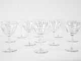 Set of 8 antique French wine glasses