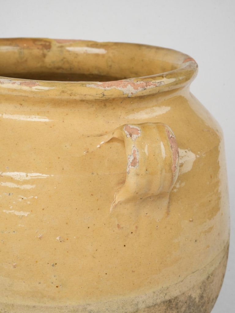 Weathered terracotta food preservation pot  