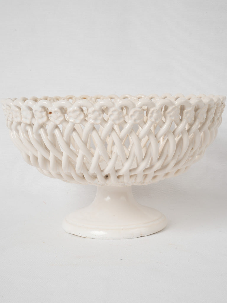 Intricate early 20th-century fruit basket