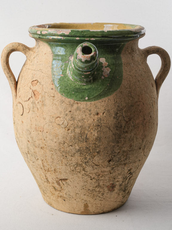 Rustic glazed earthenware jug unique