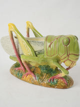 Rare 19th-Century Majolica Grasshopper Jardinière