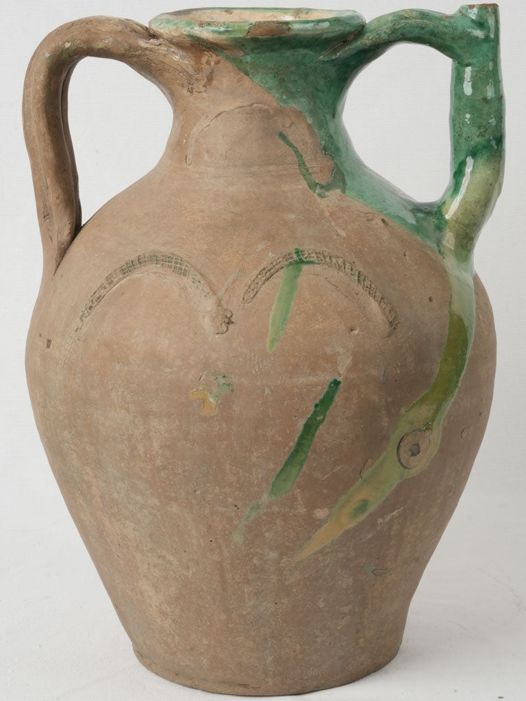 Montpellier pottery decorative terracotta jar