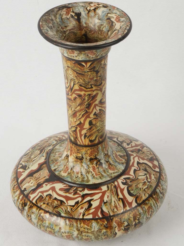 Elegant Pichon Style Agateware Vase