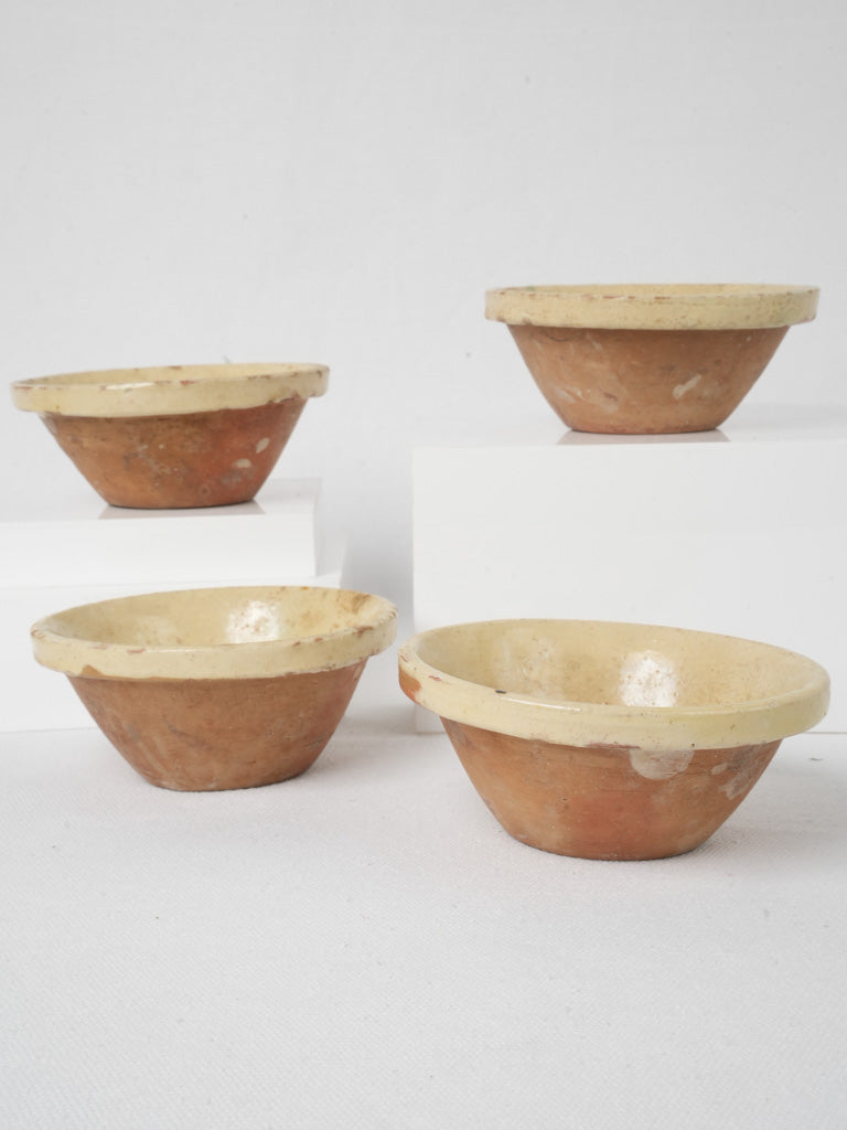 Set Of 4 Terracotta Miniature Tian Bowls - 4¾"