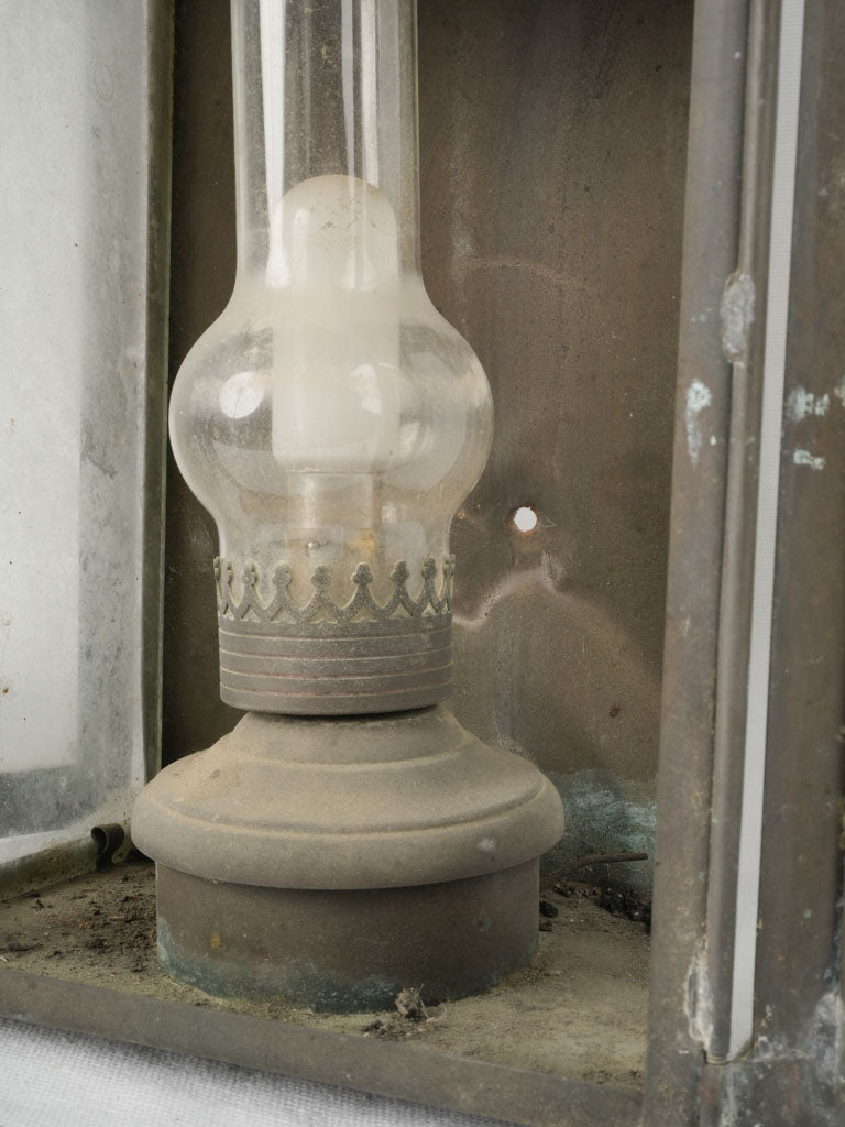 French glass panelled ball feet lanterns