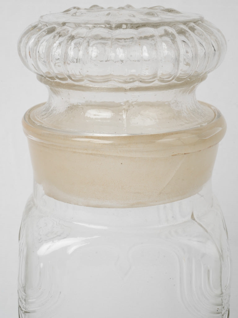 Beautiful detailed ribbed stopper jar