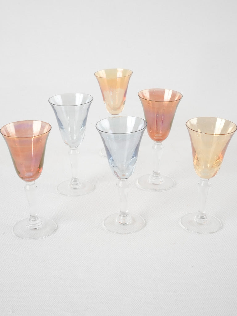 1950s multicolored glassware collectible pieces