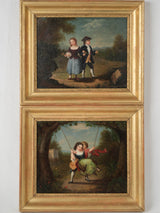 Antique Noble Oil on Canvas Paintings