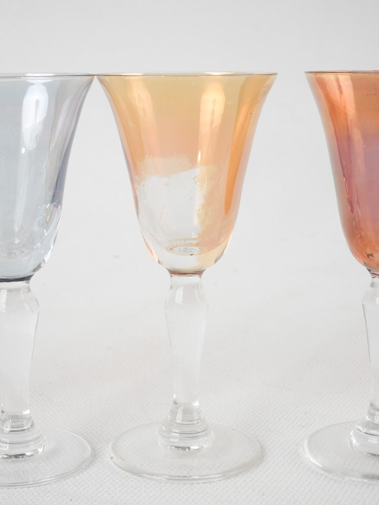 Classic pastel-toned drinking glassware set