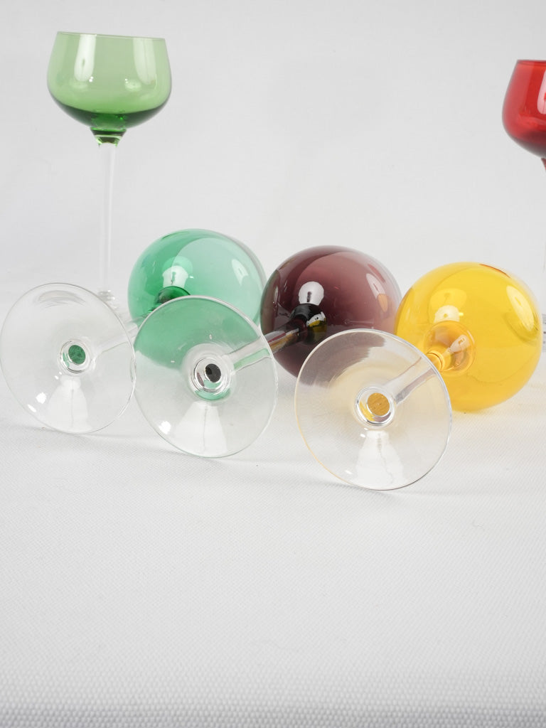 Cheerful elegant Riesling toasting glasses